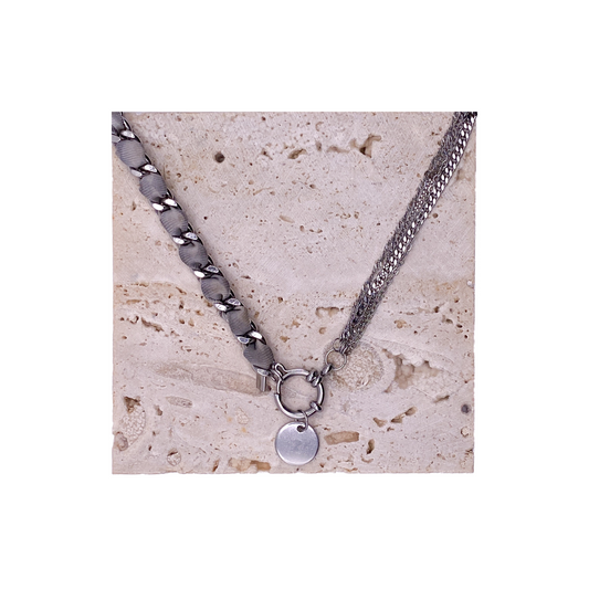 SUR-MESURE upcycling - Créer ton collier de A à Z : Luxe et écologie pour une allure affirmée ou délicatesse raffinée, issu d'une cravate vintage.